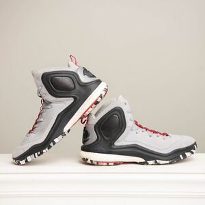 Adidas D Rose 5 Boost Sz 14 Mens Basketball Shoes Grey Black Red Camo Streetwear